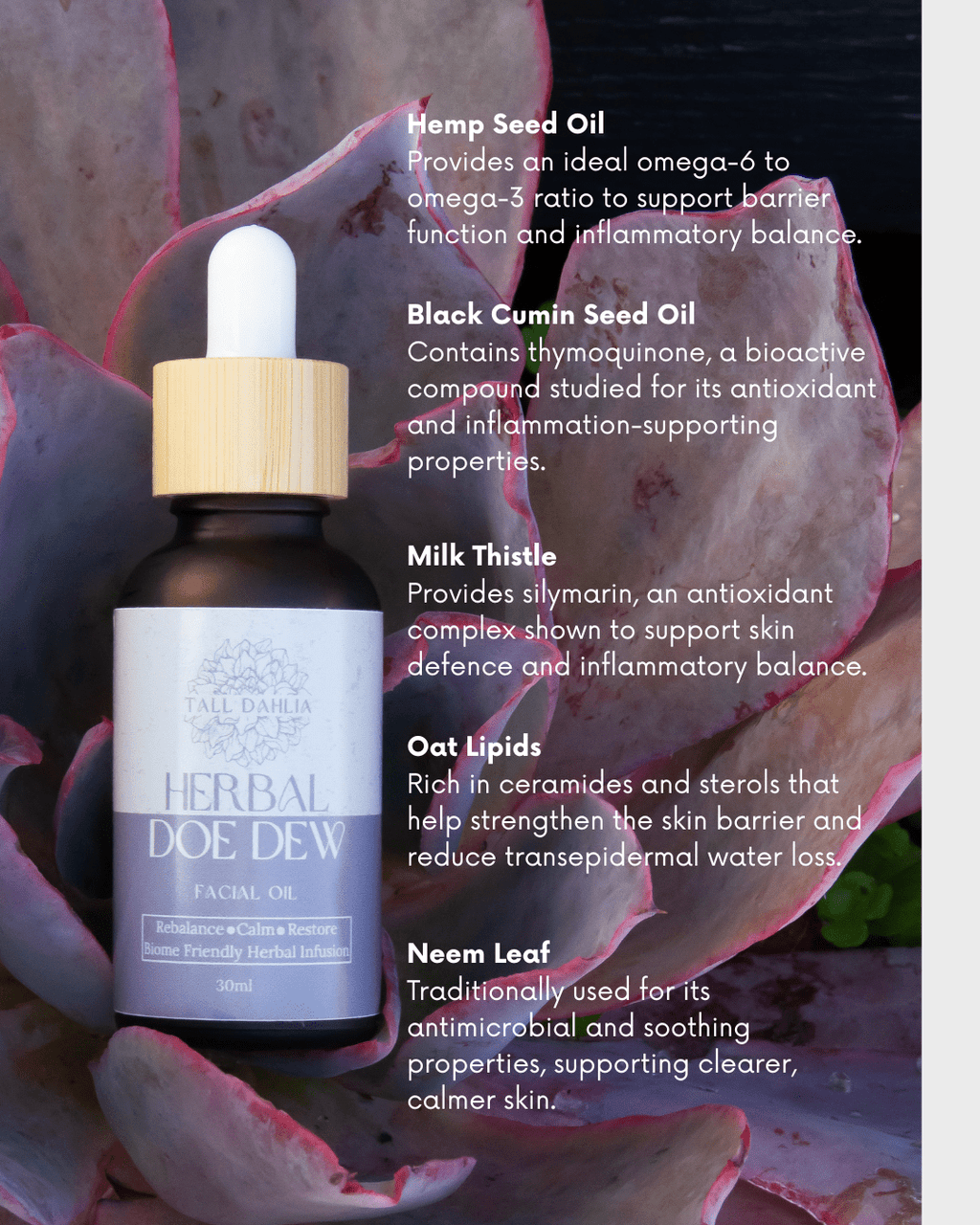 Herbal Doe Dew Facial Oil.